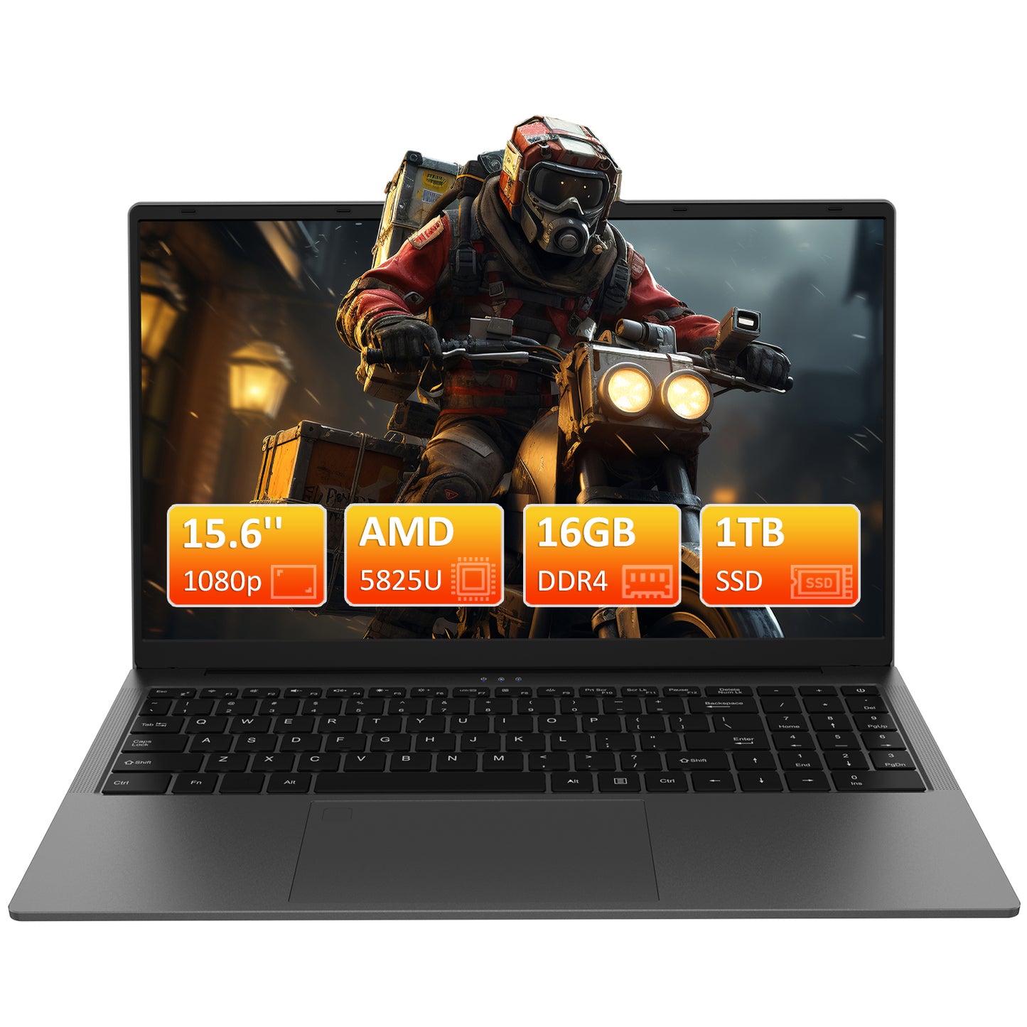 Pryloxen T1568 15.6" Laptop - AMD Ryzen™ 7 5825U, 16GB+1TB,Grey
