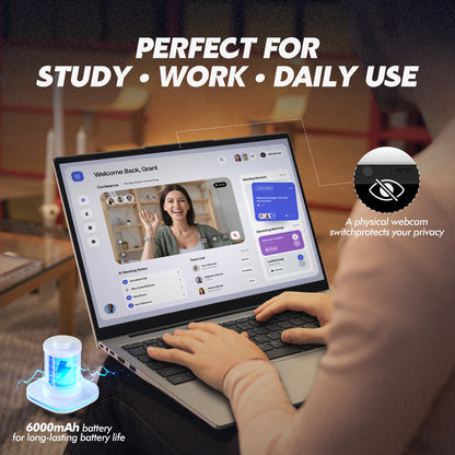 pryloxen 15.6" FHD Laptop Computer, 3050E Processor, 16GB RAM 1TB SSD, WiFi 5 Bluetooth 5.0, USB 3.0/2.0 & Type-C Ports, HDMI, Full-Size Backlit Keyboard, Fingerprint Unlock, Privacy Camera, Win11 Pro, Silver Laptops Notebook for Home Office Study