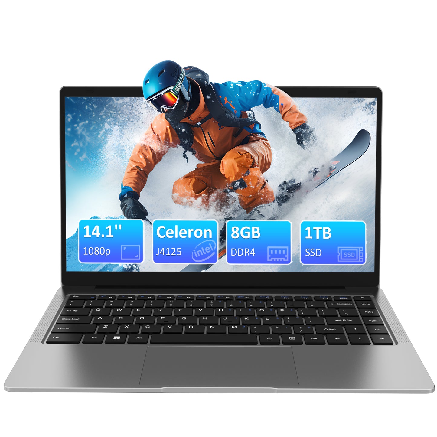 Pryloxen A146G 14.1" Laptop - Intel Celeron J4125, 8GB+1TB,Sliver