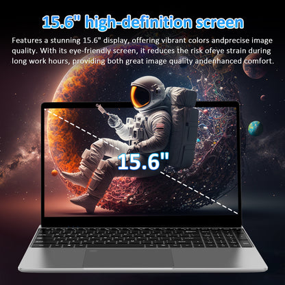 Pryloxen T152A 15.6" Laptop - Intel N95 CPU, 16GB+1TB,Silver