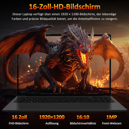 pryloxen 16 Zoll Laptop,Hexa-core 7430U Prozessor(Bis zu 4.3GHz),32 GB DDR4 RAM 1TB SSD,16 Zoll Full HD Display with Kameraverschluss,USB Typ C,USBx3,HDMI,Micro SD Card Slot,Student Notebook