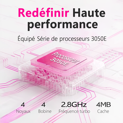 Pryloxen Ordinateur Portable 15,6" Full HD | PC Ultra-Fin | Processeur 3050e Dual Core | 16 Go RAM | SSD 512 Go Ultra-Rapide | Clavier Rétroéclairé | Idéal Bureautique/Études
