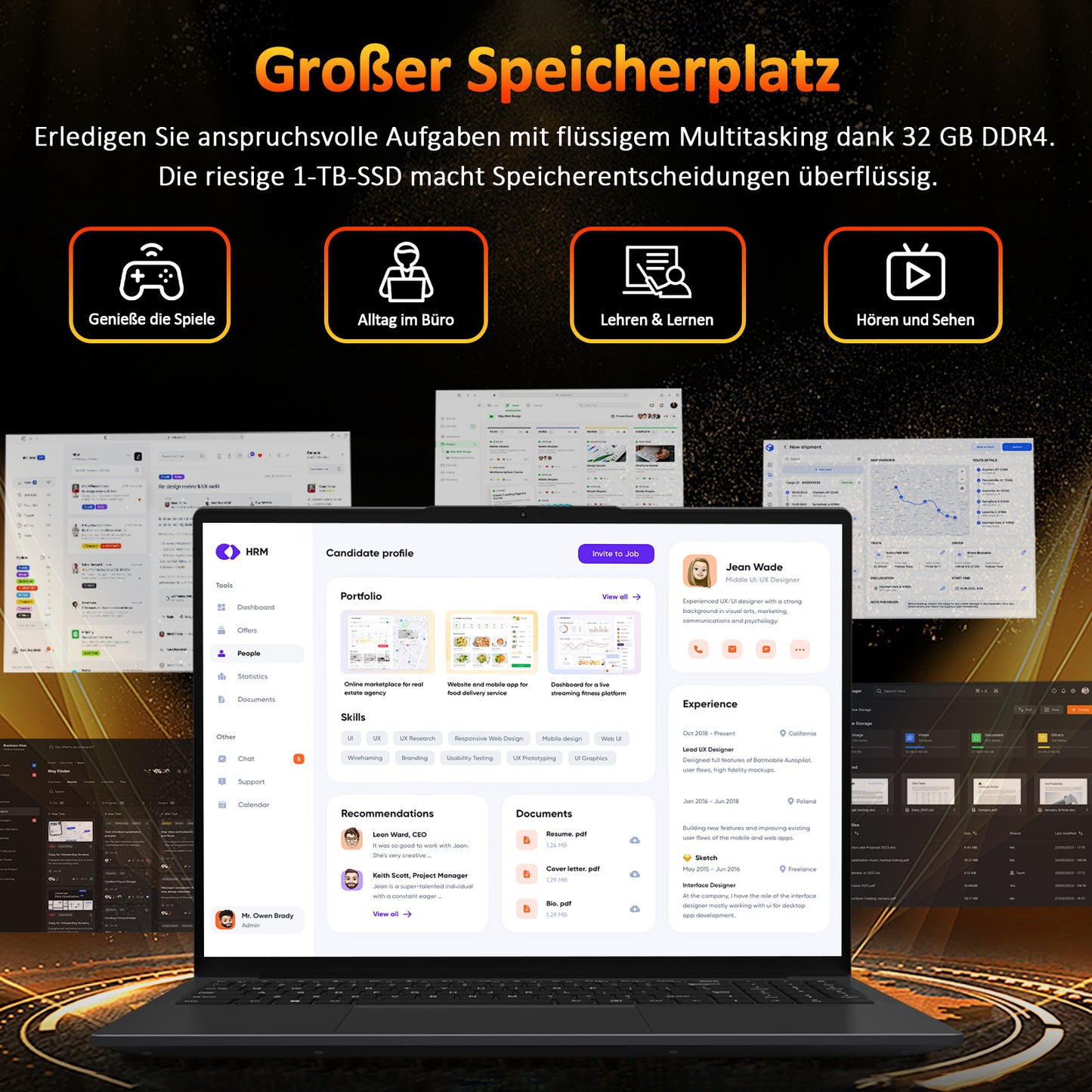 pryloxen 16 Zoll Laptop,Hexa-core 7430U Prozessor(Bis zu 4.3GHz),32 GB DDR4 RAM 1TB SSD,16 Zoll Full HD Display with Kameraverschluss,USB Typ C,USBx3,HDMI,Micro SD Card Slot,Student Notebook