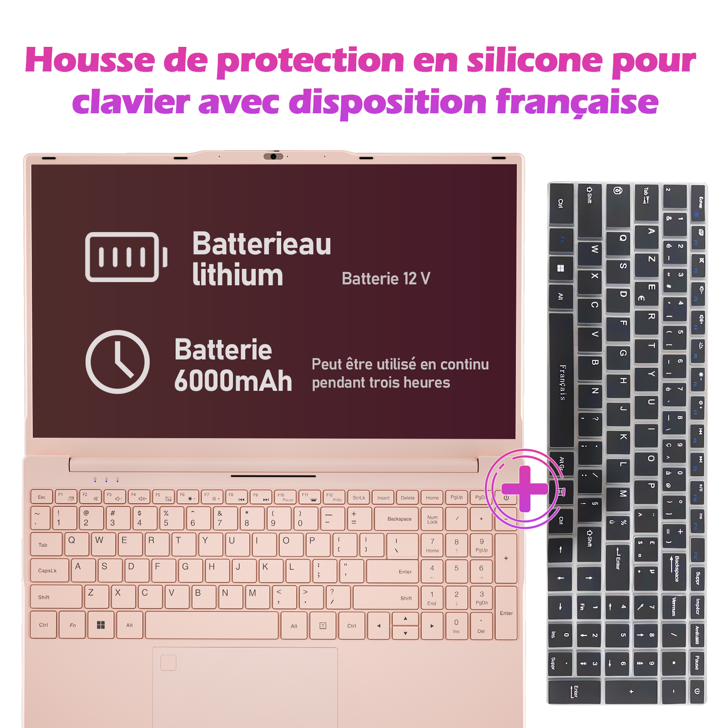 Ordinateur Portable Ultra-Fin 15,6",Processeur N5100 (2,8 GHz), 16 Go de RAM, 512 Go SSD, 1920x1080 FHD, 6000 mAh, WiFi Double Bande, Bluetooth 4.2, Webcam, 1,6 kg Léger
