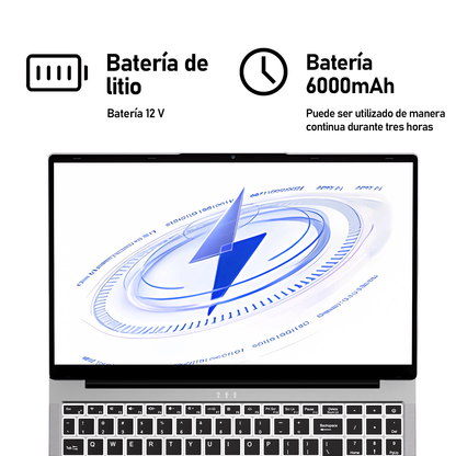 Ordenador portátil |Portátiles 15,6" Full HD | PC Ultra Delgado | Procesador 3050e Dual Core | 16 GB RAM | SSD 512 GB Ultra Rápido | Teclado Retroiluminado | Ideal para Oficina/Estudios | Plata