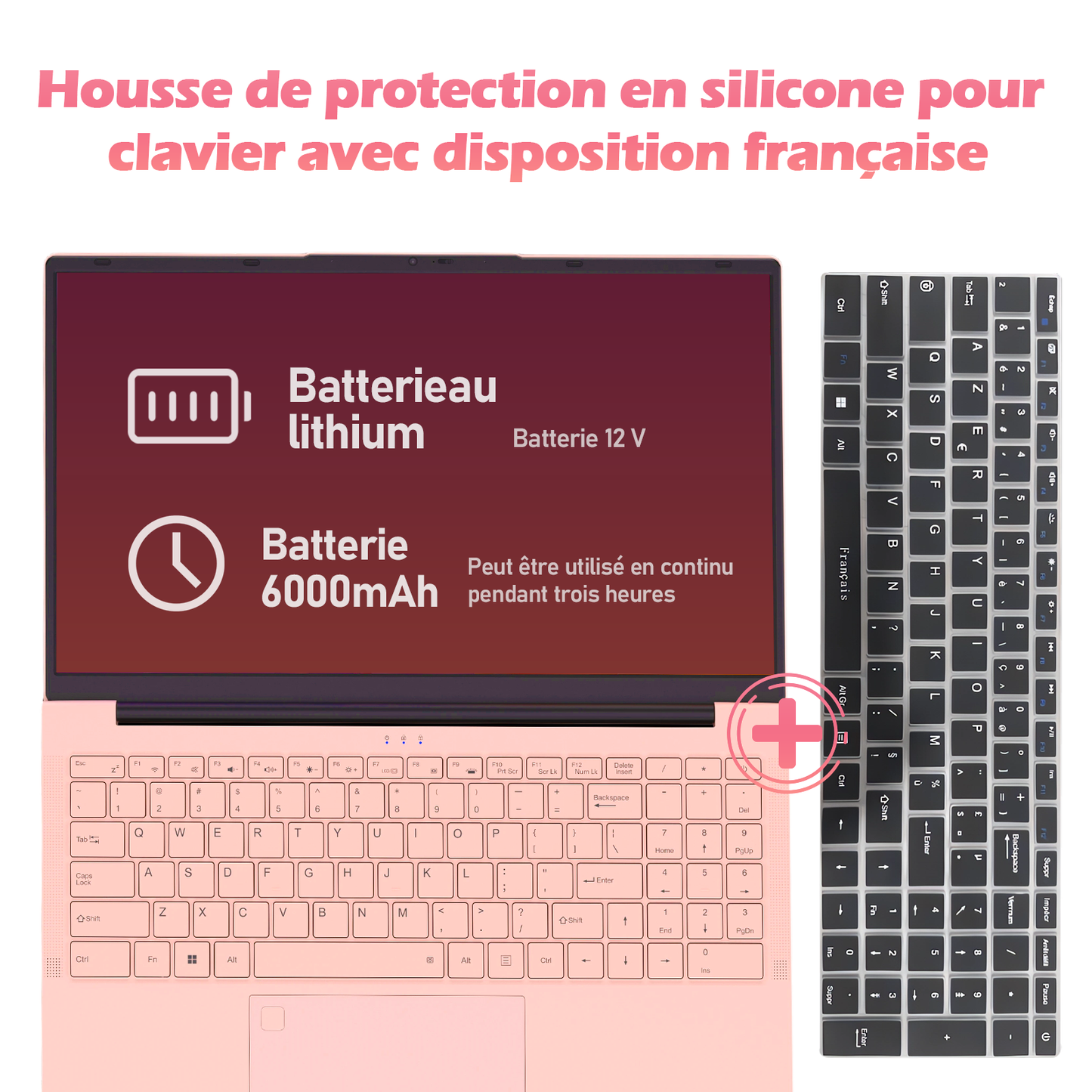 Pryloxen Ordinateur Portable 15,6" Full HD | PC Ultra-Fin | Processeur 3050e Dual Core | 16 Go RAM | SSD 512 Go Ultra-Rapide | Clavier Rétroéclairé | Idéal Bureautique/Études
