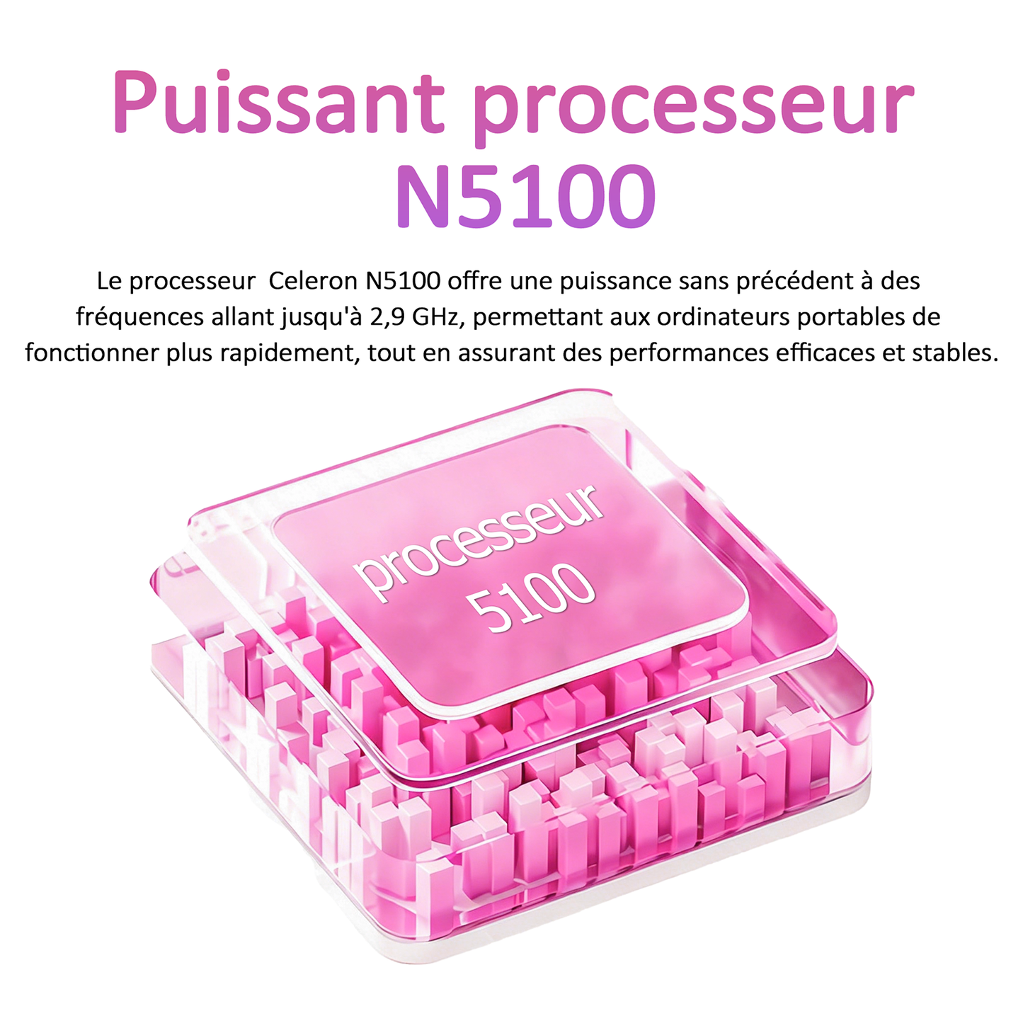 Ordinateur Portable Ultra-Fin 15,6",Processeur N5100 (2,8 GHz), 16 Go de RAM, 512 Go SSD, 1920x1080 FHD, 6000 mAh, WiFi Double Bande, Bluetooth 4.2, Webcam, 1,6 kg Léger