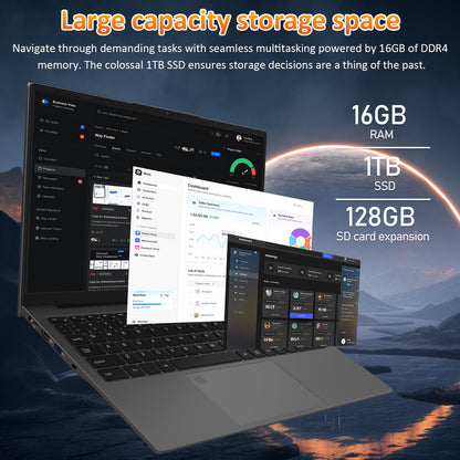 Pryloxen T1568 15.6" Laptop - AMD Ryzen™ 7 5825U, 16GB+1TB,Grey