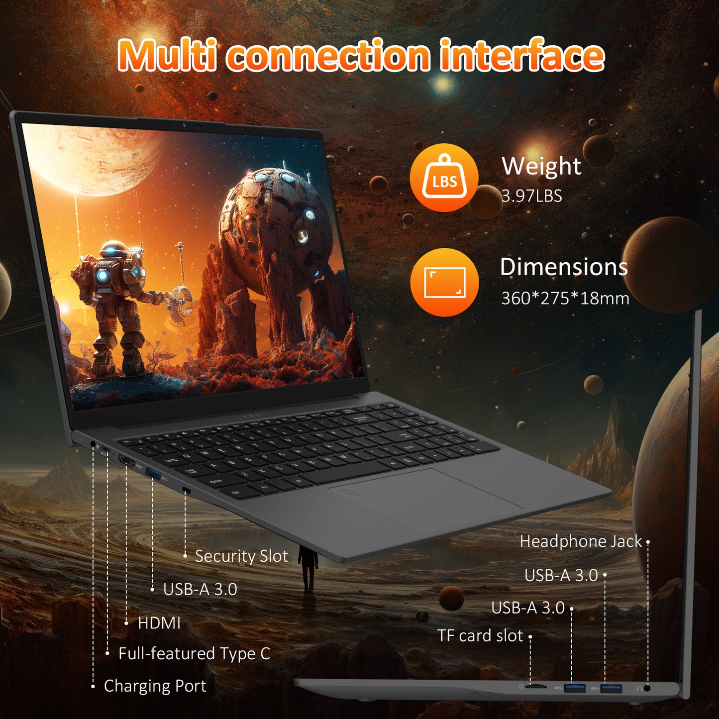 Pryloxen T1568 15.6" Laptop - AMD Ryzen™ 7 5825U, 16GB+1.5TB,Grey