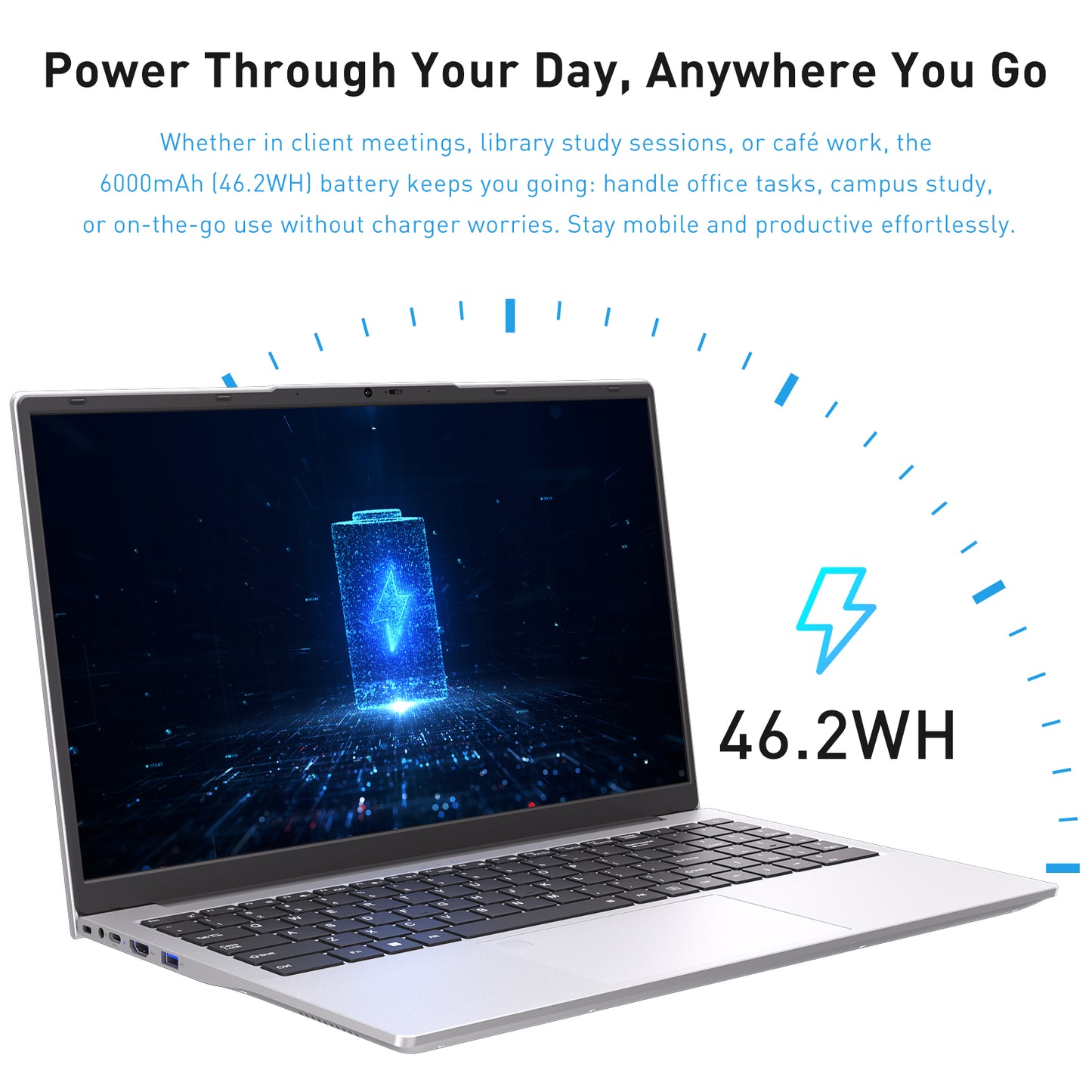 pryloxen 15.6" FHD IPS Laptop, AMD 3050e, 16GB RAM 512GB SSD, Fingerprint| Backlit Keyboard, Full-TYPE-C, HDMI, USB 3.0&2.0,for Work/Study/Daily Use