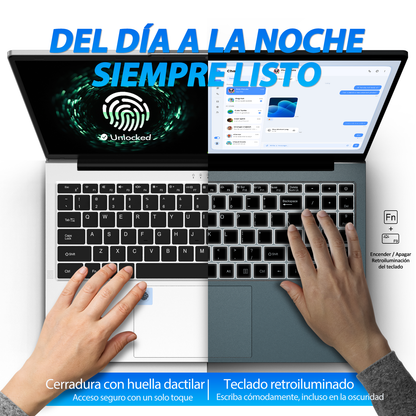 Ordenador portátil |Portátiles 15,6" Full HD | PC Ultra Delgado | Procesador 3050e Dual Core | 16 GB RAM | SSD 512 GB Ultra Rápido | Teclado Retroiluminado | Ideal para Oficina/Estudios | Plata