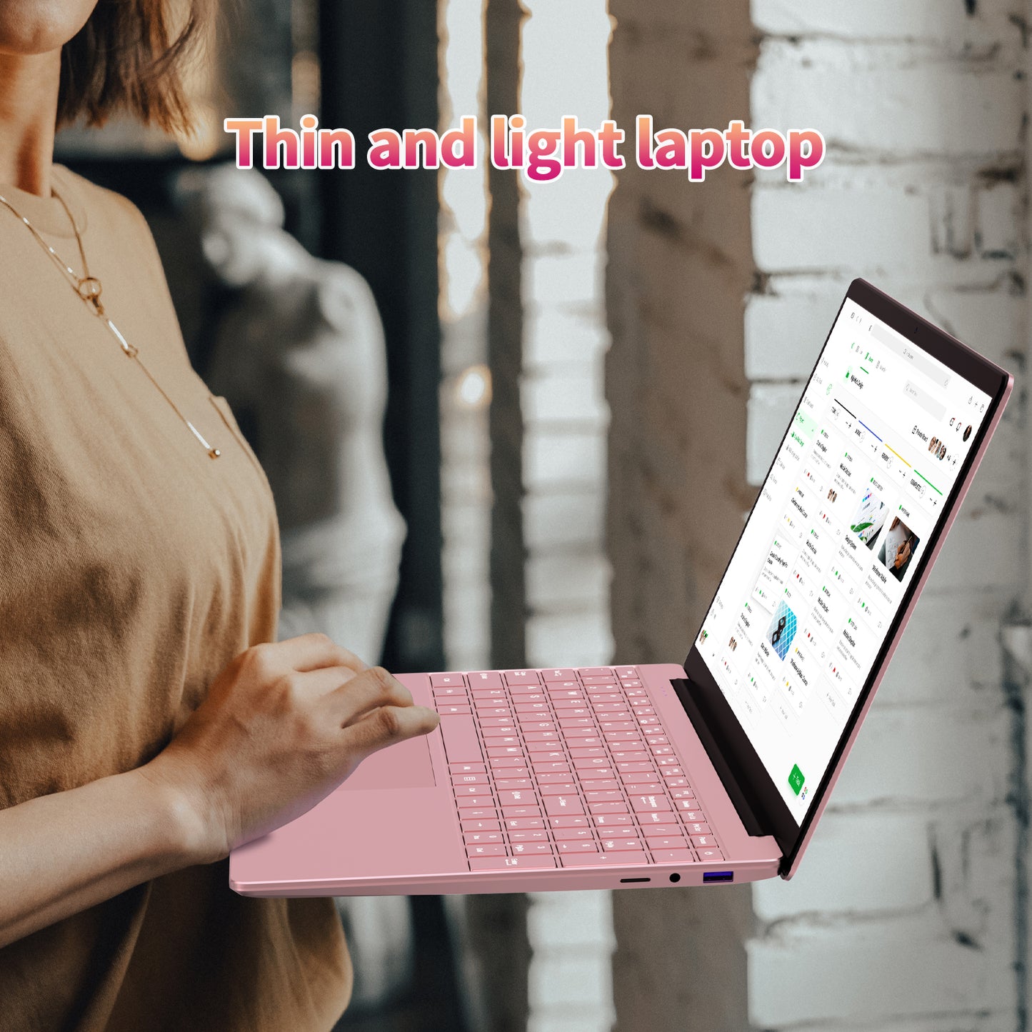 Pryloxen T152A 15.6" Laptop - Intel Alder N95 CPU, 32GB+1TB，Pink