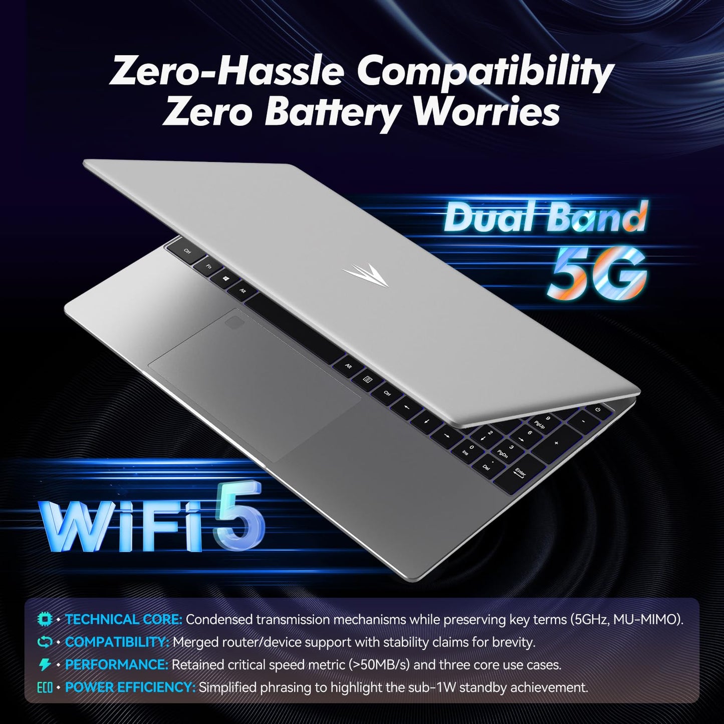 pryloxen 15.6" Laptop, 16GB RAM, 1TB NVMe SSD, 4C4T N95 (1.7- 3.4GHz), Fingerprint Login, FHD Display, Backlit Keyboard, Big battery, Win 11 Pro, T152A – for Students, Business and Home Users, Silver